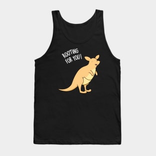 Rooting For You Cute Kangaroo Pun Tank Top